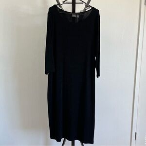 Traveler's by Chico's Elegant Black Long Sleeve Dress